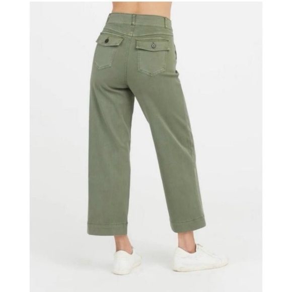 Spanx Stretch Twill High Rise Wide Leg Pant size small - Picture 3 of 10
